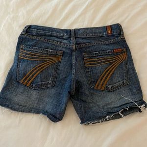 7 for all Mankind cut-off jean shorts